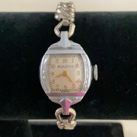 Bulova Watch 10K Gold La Petite Vintage Women Art Deco 1940s For Repair Or Parts main image 10